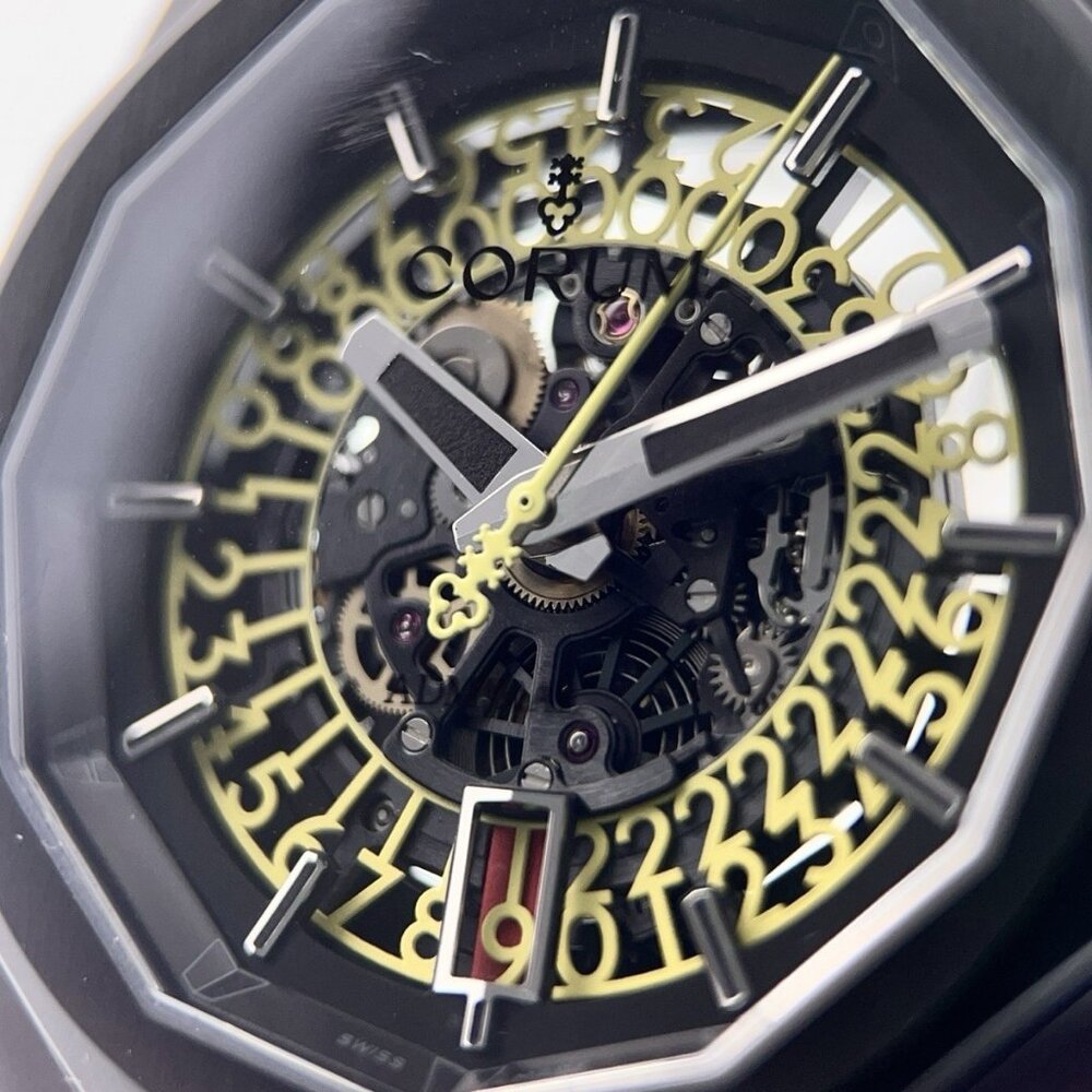 Corum Admiral 45 stainless Steel Skeleton Dial 45mm Automatic Men's Watch 1.0125